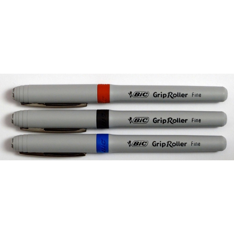  boîte de 12 Rollers encre liquide Grip 0.5 BIC 3 Coloris au choix 