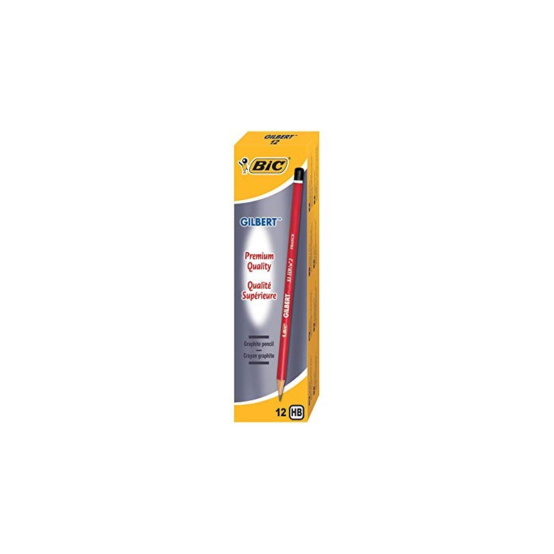  Boite de 12 Crayons graphite BIC Gilbert HB 