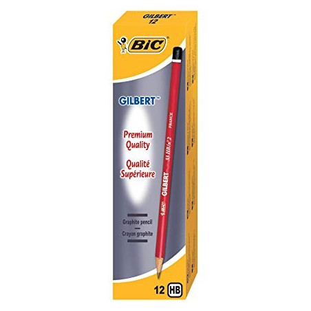  Boite de 12 Crayons graphite BIC Gilbert HB 