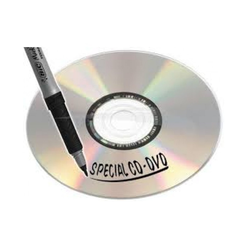  boite de 12 Marqueurs Permanents BIC pour CD / DVD Noir 