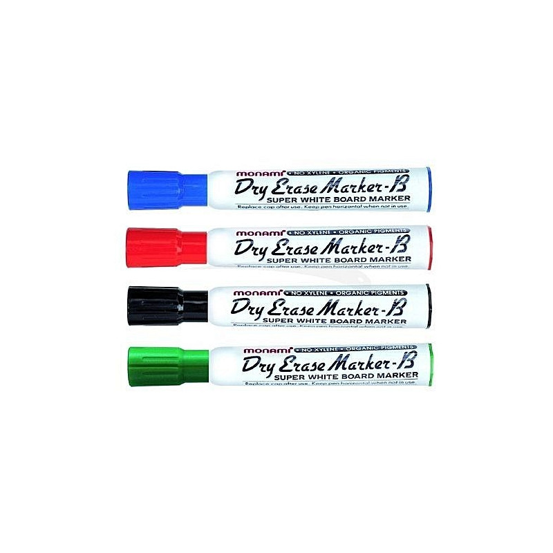  Boite de 12 Marqueurs Effaçables MonAmi Dry erase 4 Coloris au choix 