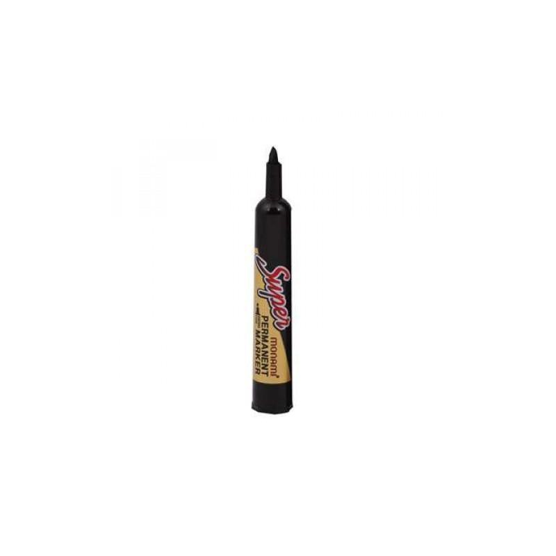  Boite de 12 Marqueurs Super Permanent Monami Couleur Noir 
