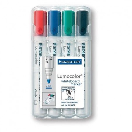 Boite de 10 Marqueurs pour tableaux blancs Lumocolor STAEDTLER Pointe ronde Col au choix