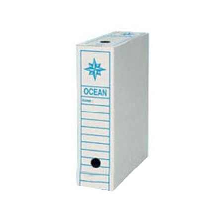  Lot de 10 Boites d'archives en carton Ocean Dos 100 mm A4 