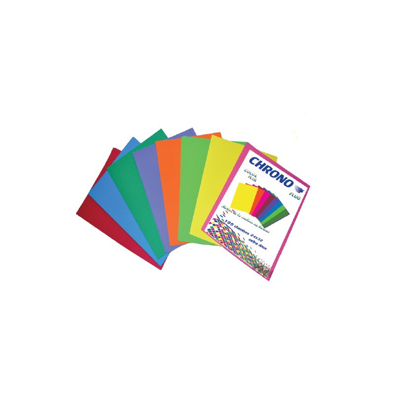 Paquet de 100 Chemises CHRONO couleurs fluos 180g/m² Coloris au choix
