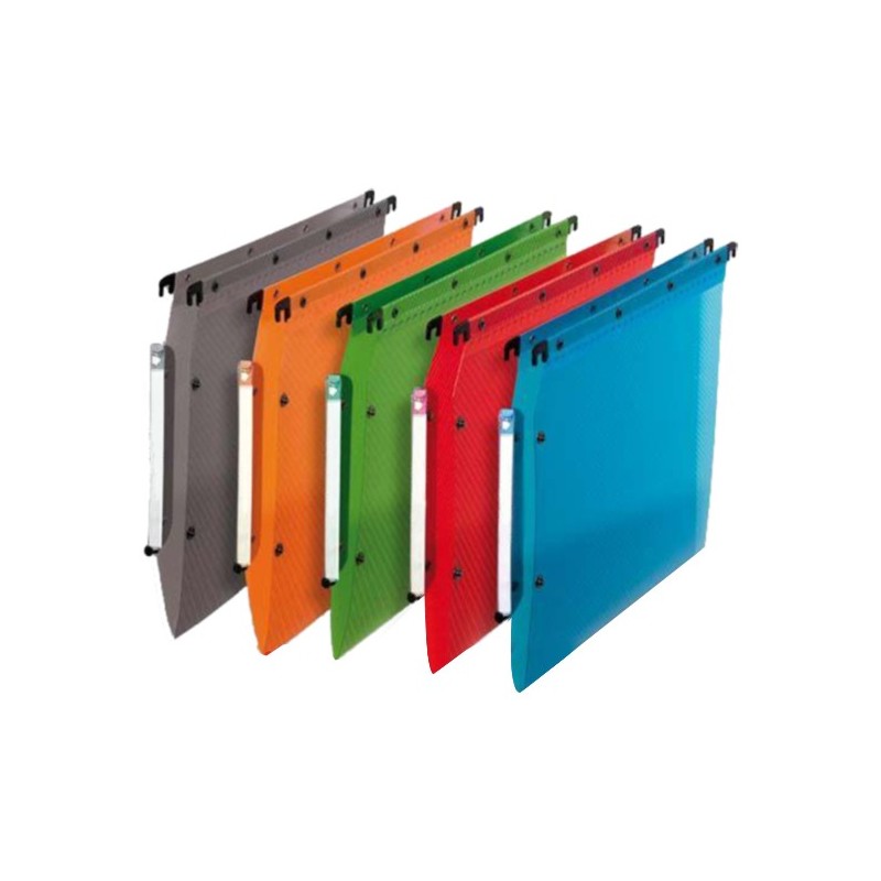  Lot de 25 Dossiers suspendus en poly 5/10e 330 mm pour tiroir 