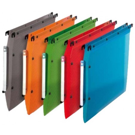  Lot de 25 Dossiers suspendus en poly 5/10e 330 mm pour tiroir 