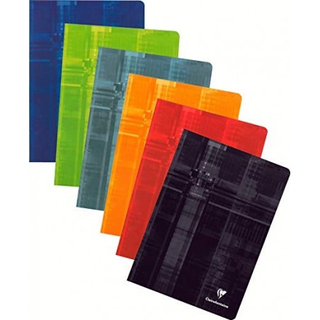  Lot de 10 cahiers piqués CLAIREFONTAINE 48 pages 14,8 x 21 cm 90g/m² Coloris assorties 