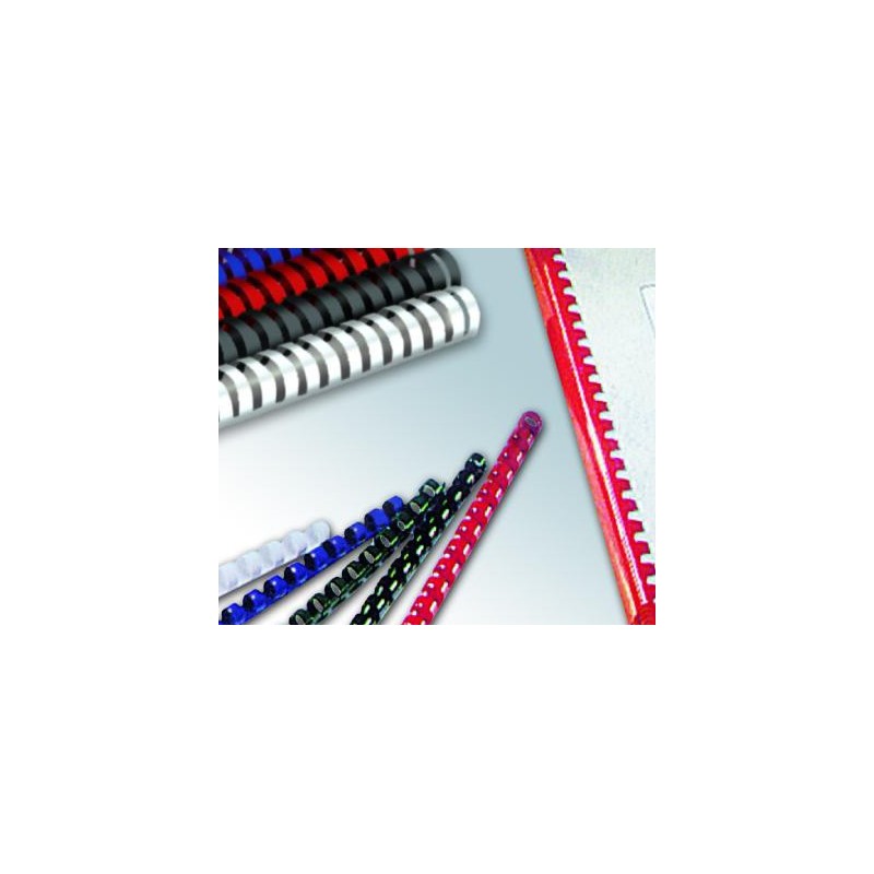 Boite de 100 baguettes spirales plastiques ATLAS pour reliure A4 18 mm Coloris au choix