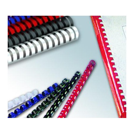 Boite de 100 baguettes spirales plastiques ATLAS pour reliure A4 18 mm Coloris au choix