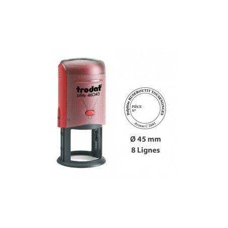  Cachet Personnalisable TRODAT 46045 Plaque ronde Ø 45 mm 