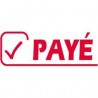  Cachet Formule en bois '' PAYE '' 62 mm x 20 mm 