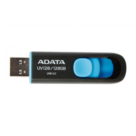  CLE USB Adata AUV128 High-Speed 128GB USB 3.0 Capless USB Black/Blue 