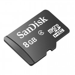  Carte mémoire Flash Sandisk - 8 Go - MicroSDHC, Noir (SDSDQM-008G-B35) 