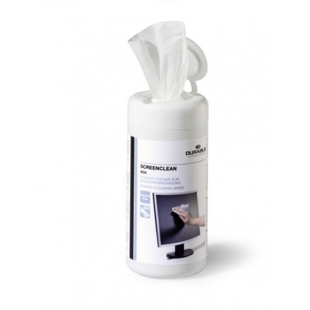  Boîte de 100 Lingettes nettoyantes DURABLE SCREENCLEAN 