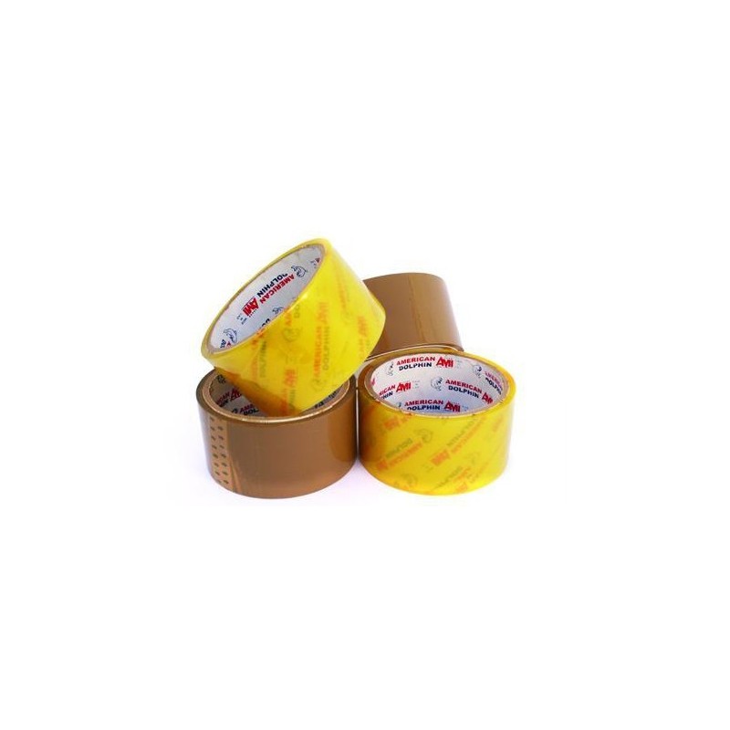  Lot de 6 rouleaux adhésifs Transparent Dolphine 48mmx30m 