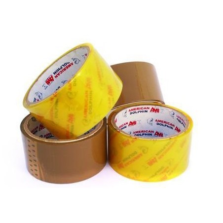  Lot de 6 rouleaux adhésifs Transparent Dolphine 48mmx100m 