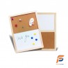 Tableau blanc en bois enrichi demi-liège babillard de Bullentin décoration de la maison  60x40cm
