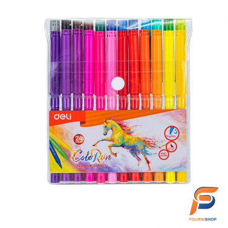 Feutres Deli EC10023-24 –  Couleurs Vives et Traçage Précis |Maroc