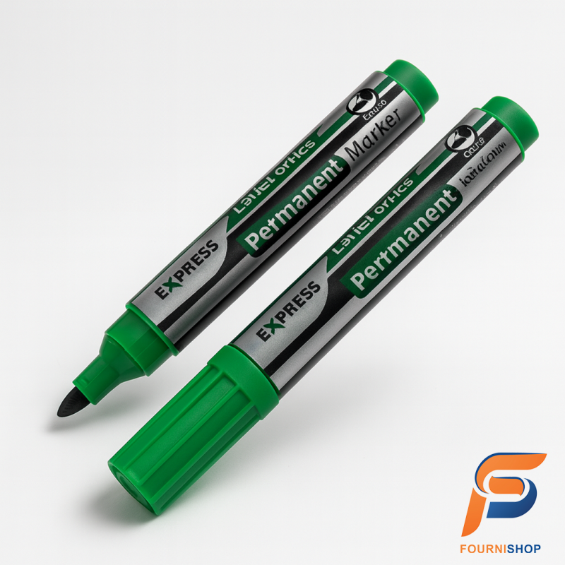 Marqueur Permanent XO-5002 Vert – Encre Résistante et Polyvalente |Maroc