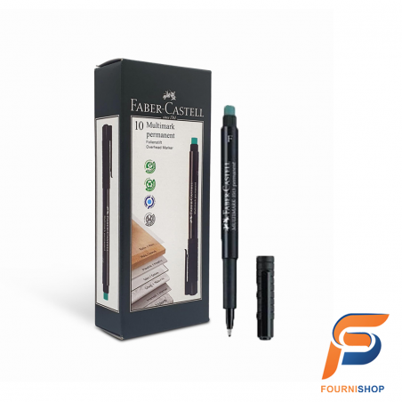Marqueur Permanent Faber-Castell – Noir | Encre Indélébile & Qualité Professionnelle | Maroc